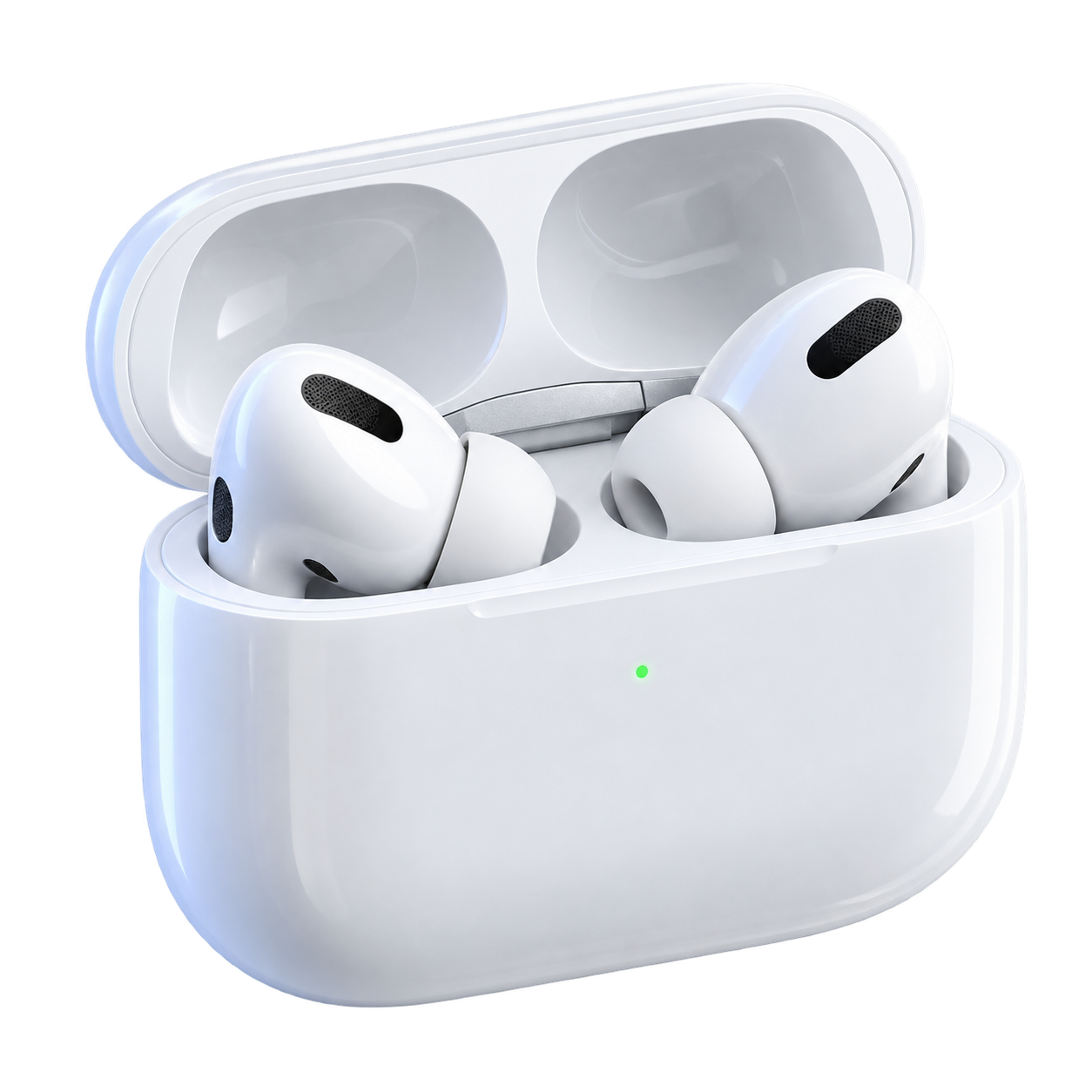 Tai nghe và hộp sạc minh họa giải AirPods